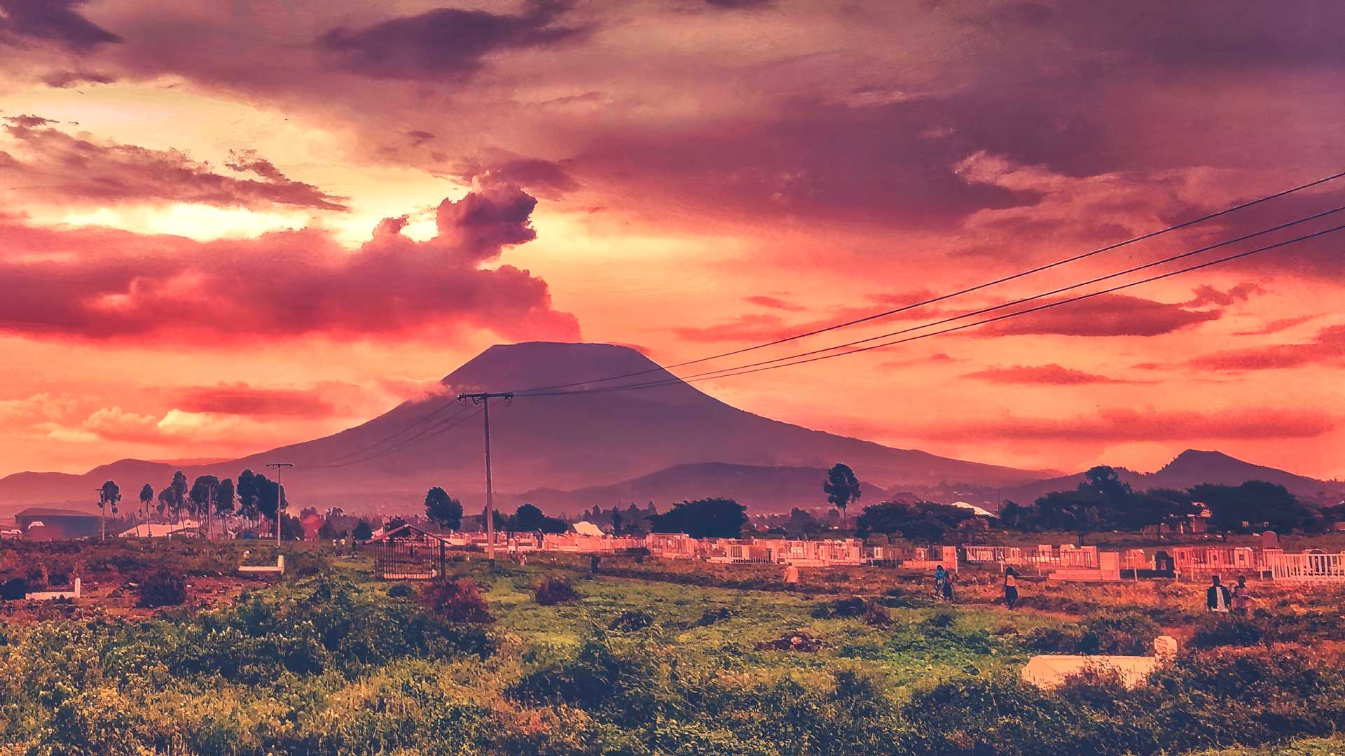 Sopka v Kongu