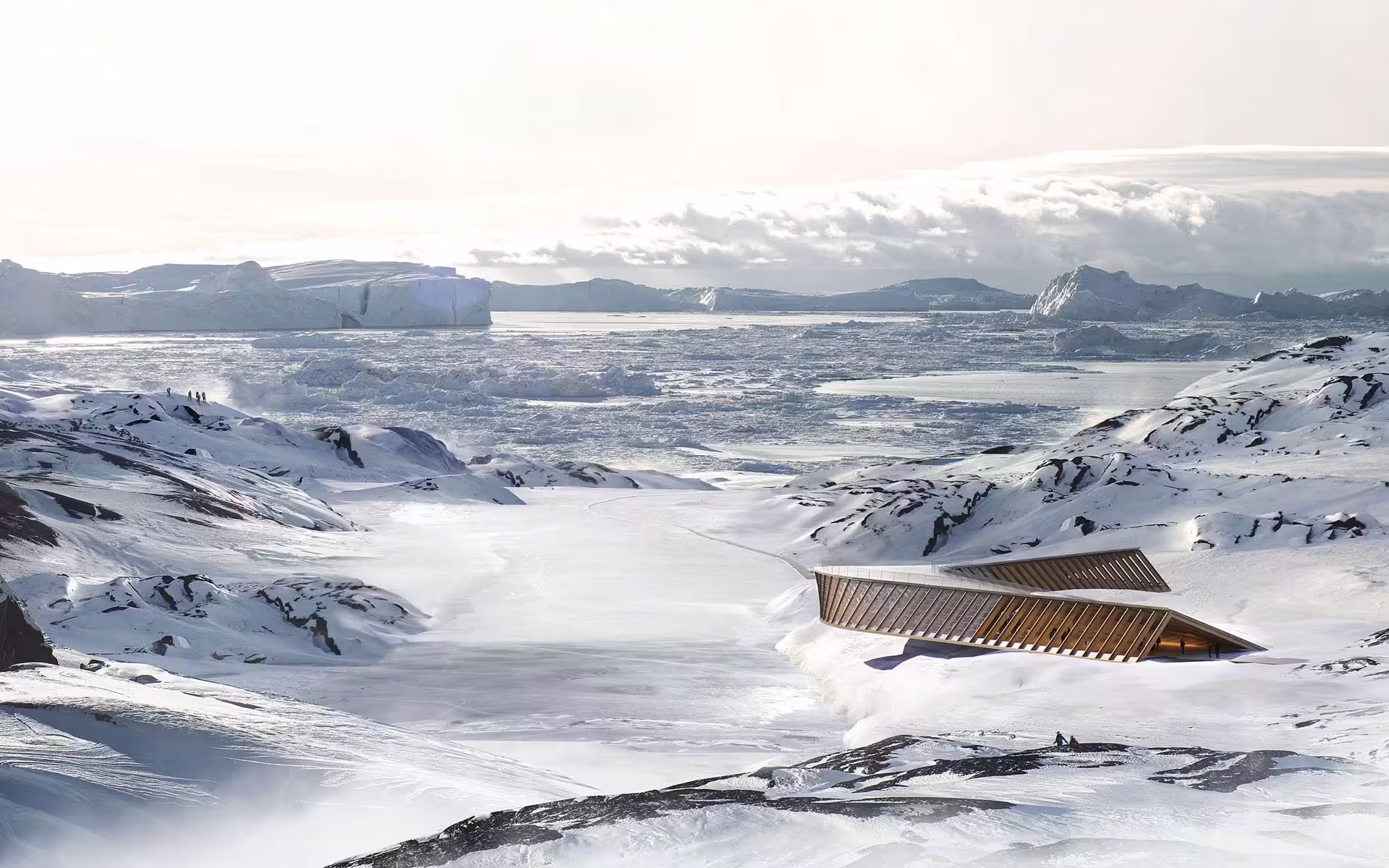 Centrum ľadovcového fjordu Ilulissat