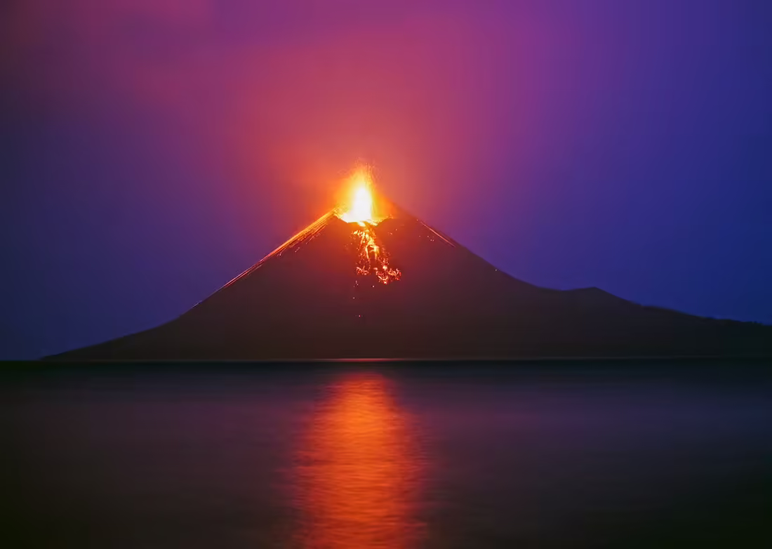 Sopka Krakatoa, Indonézia