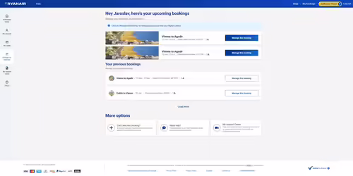 RyanAir online checkin
