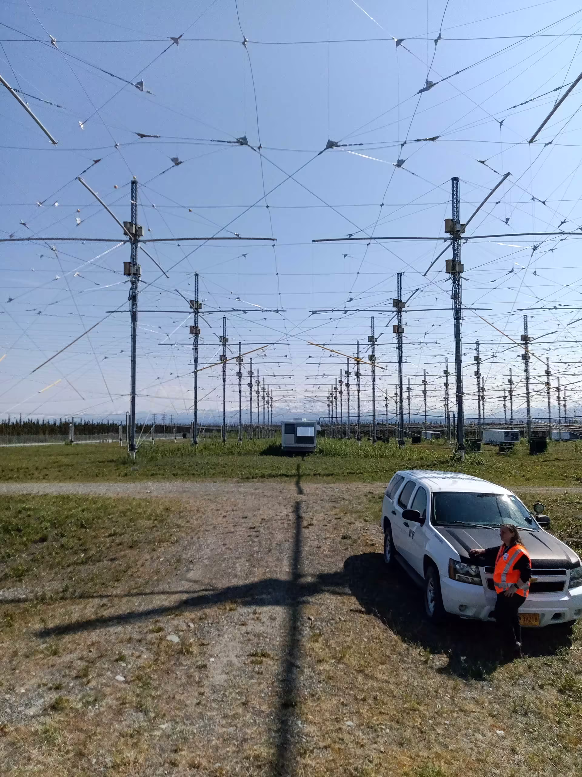 Anténové pole HAARP pri ceste v Gakone na Aljaške