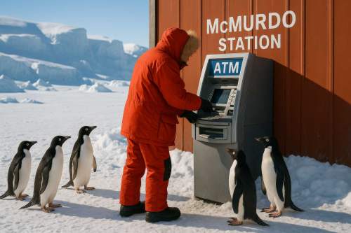 Bankomat v Antarktíde