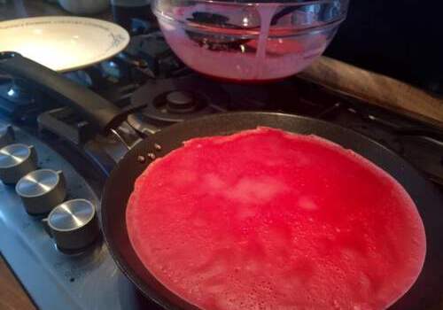 Ružové palacinky Palacinky