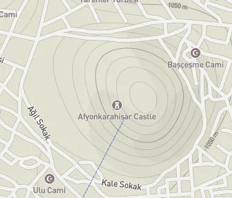 Mapa lokality Hrad Afyonkarahisar