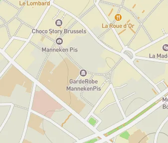 Mapa lokality Šatník Manneken Pis