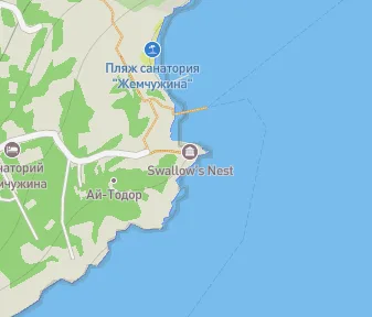 Mapa lokality Zámok Lastovičie hniezdo