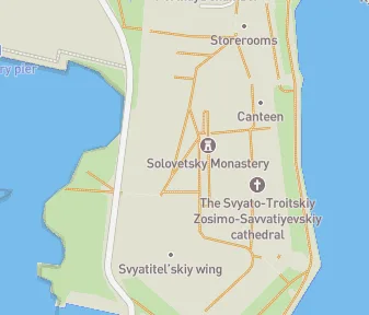 Mapa lokality Solovki