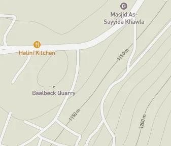 Mapa lokality Baalbecký trilithon