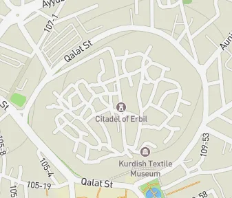 Mapa lokality Citadela Erbil