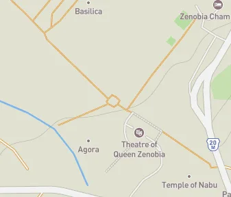 Mapa lokality Palmýra