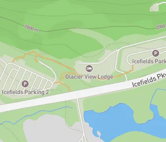 Mapa lokality Columbia Icefield Skywalk