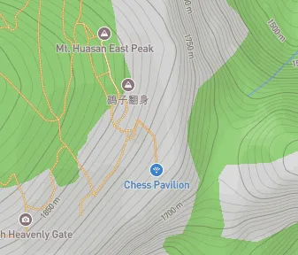 Mapa lokality Chrám Huashan