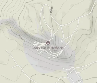 Mapa lokality Pamätník Crazy Horse
