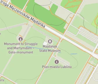 Mapa lokality Majdanek