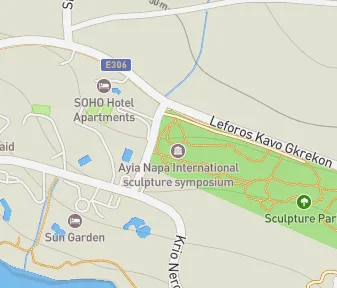 Mapa lokality Park sôch Ayia Napa