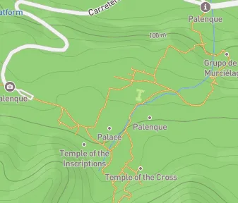 Mapa lokality Palenque