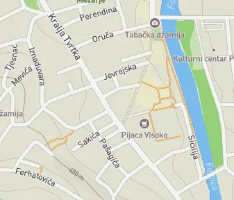 Mapa lokality Šerefudinova biela mešita