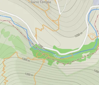 Mapa lokality Garni Gorge