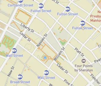 Mapa lokality Federálny trezor zlata v New Yorku