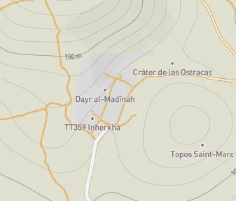 Mapa lokality Deir el-Medina
