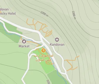 Mapa lokality Kandovan: Troglodytská dedina