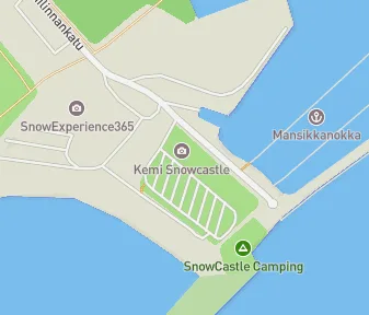 Mapa lokality Snežný hrad v Kemi