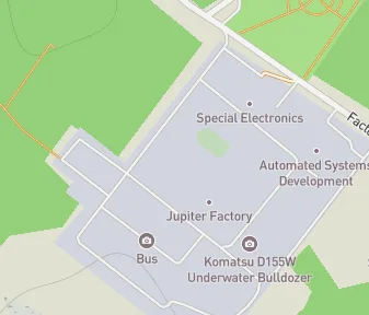 Mapa lokality Rádiotechnologická továreň Jupiter