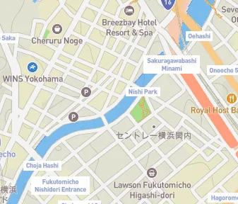 Mapa lokality Noge-Miyakobashi Shōtengai
