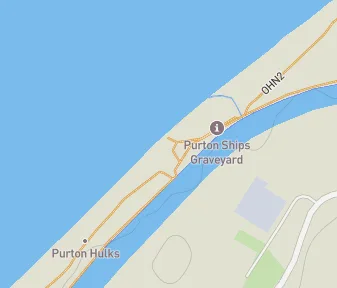 Mapa lokality Purton Hulks