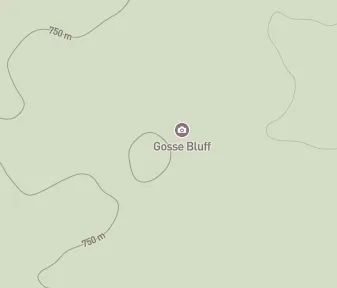 Mapa lokality Gosse Bluff