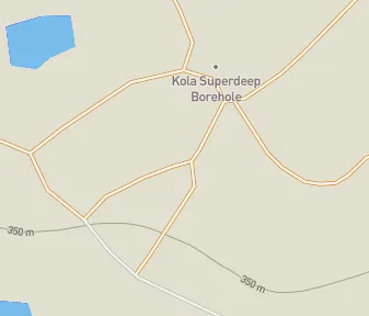 Mapa lokality Kolský superhlboký vrt