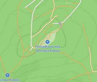 Mapa lokality Vyhliadková veža Devínska Kobyla