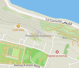 Mapa lokality Rímska púnska nekropola