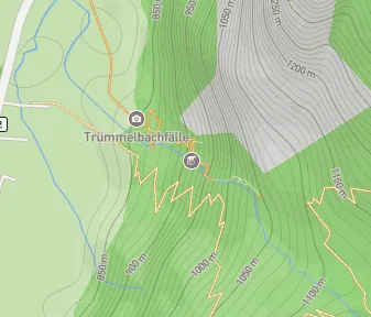 Mapa lokality Vodopády Trümmelbach
