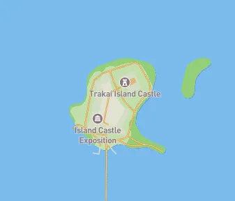 Mapa lokality Hrad na ostrove Trakai