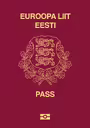 Predný obal pasu: Estónsko
